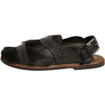 Dolce & Gabbana Green Gazelle Hair Leather Flats Sandals Shoes
