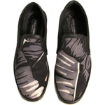 Dolce & Gabbana Black Canvas Tropical Print Slip On Shoes MV7003-41.5