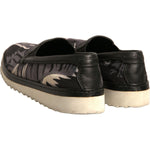 Dolce & Gabbana Black Canvas Tropical Print Slip On Shoes MV7003-41.5