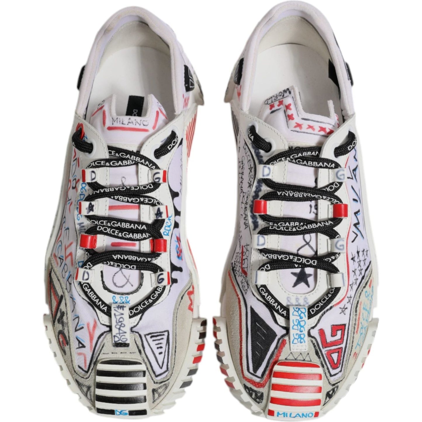 Dolce & Gabbana Multicolor Suede Fabric NS1 Sneakers Shoes MV6876-40