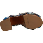 Dolce & Gabbana Multicolor Majolica Embellished Wedge Sandals Shoes LA12365-36