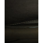 Chanel Dark Green Leather Shoulder Bag Gray Metal Purse Bag
