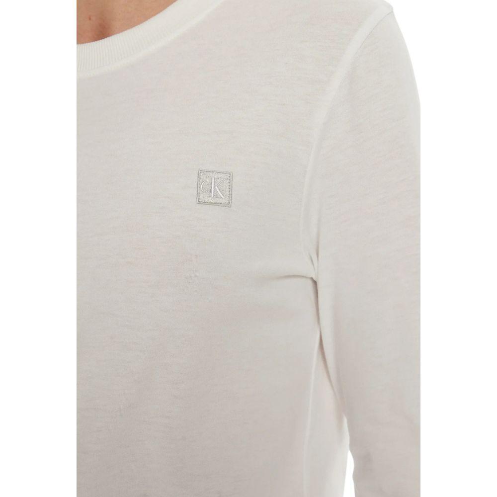 Calvin Klein Jeans White Cotton T-Shirt CA-16503900008-IT44|L