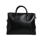 Dolce & Gabbana Black Calfskin Leather Heat Pressed Logo Briefcase Bag