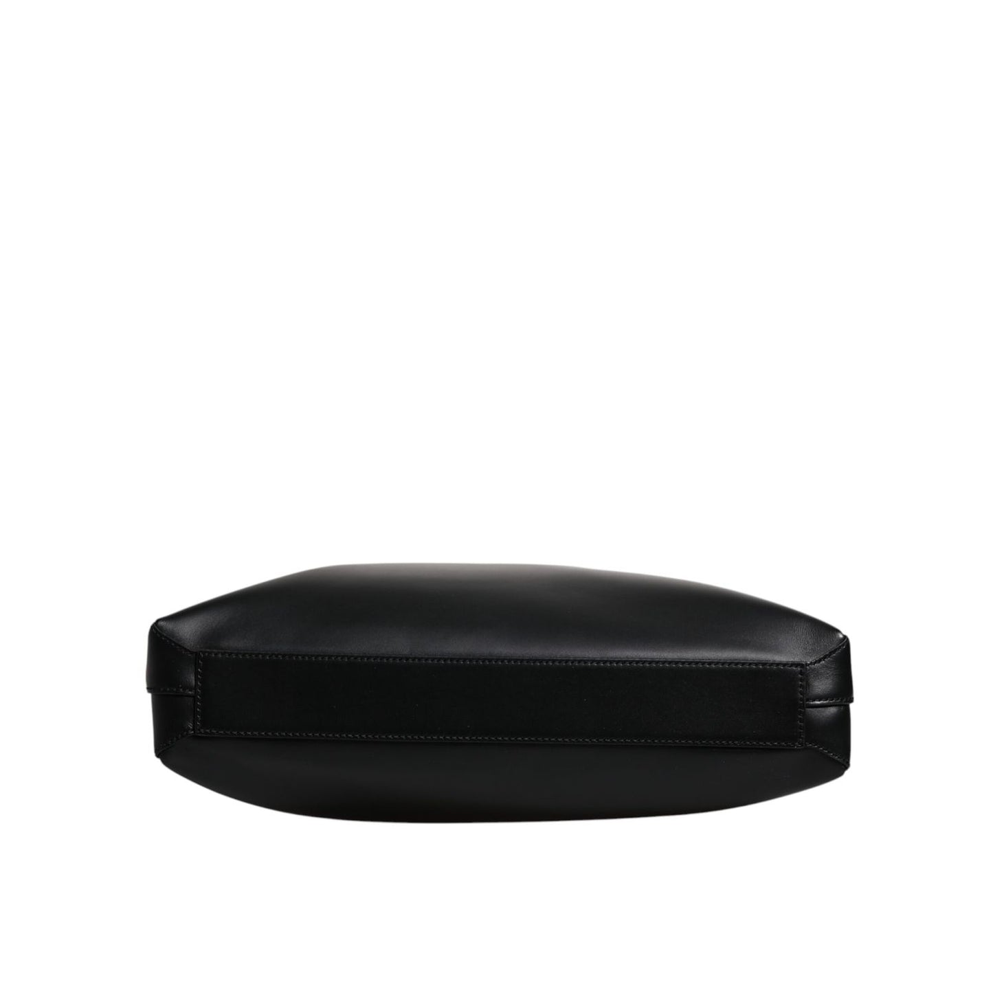 Dolce & Gabbana Black Calfskin Leather Heat Pressed Logo Briefcase Bag