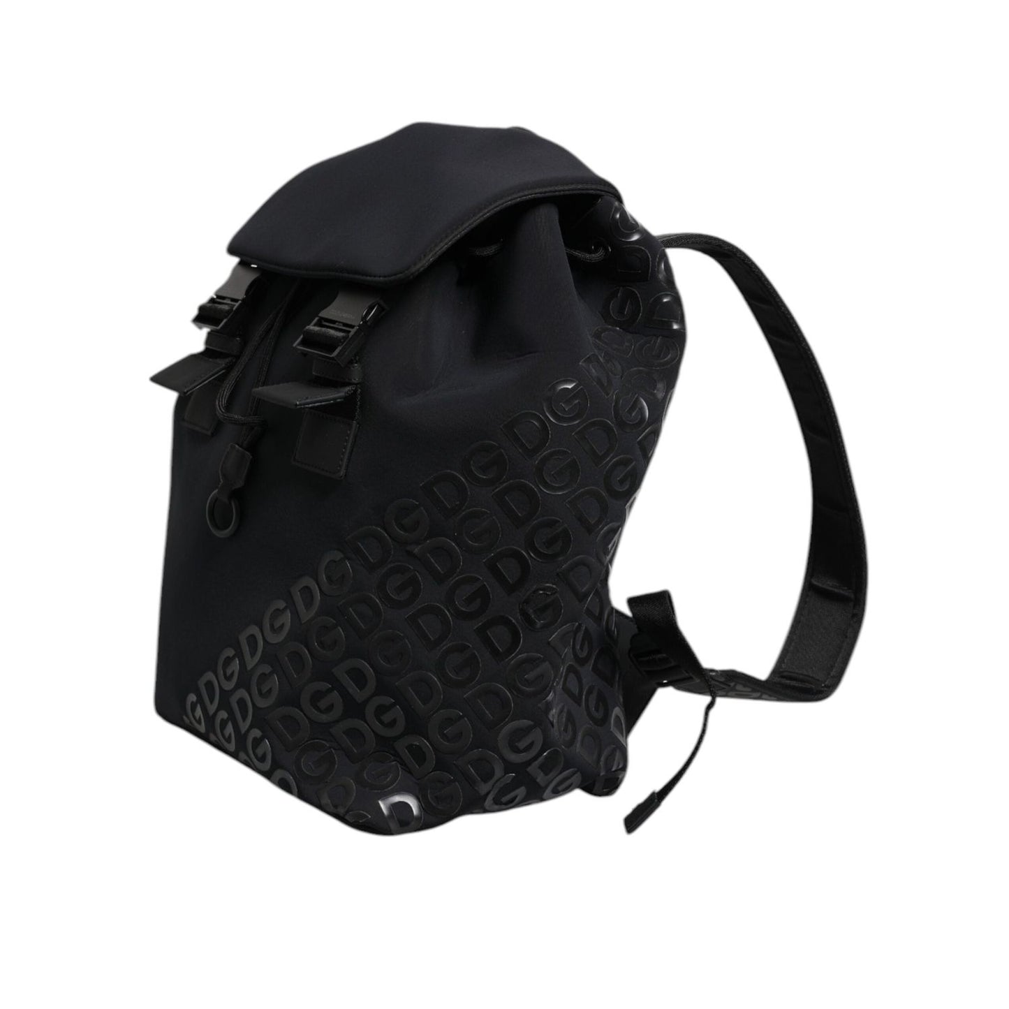 Dolce & Gabbana Black Neoprene Nylon DG Logo School Backpack Bag BAG4064