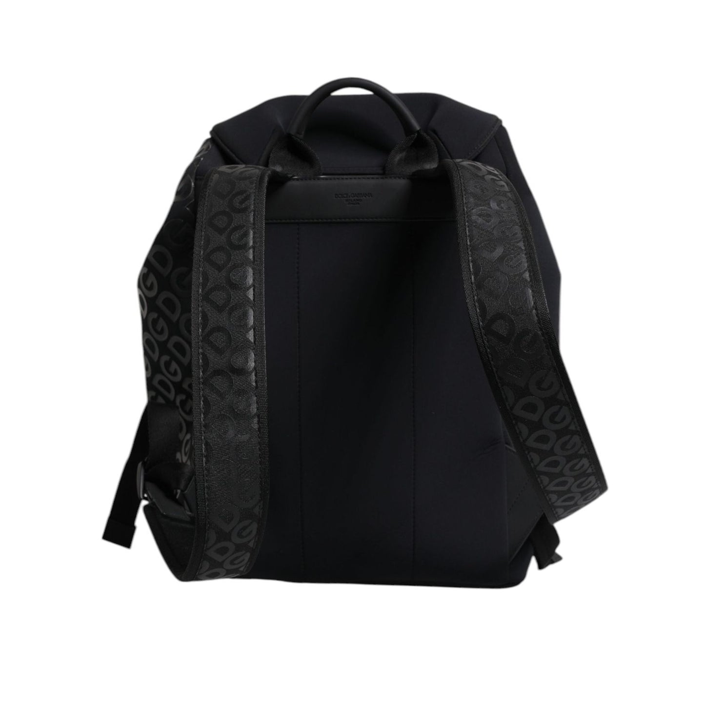 Dolce & Gabbana Black Neoprene Nylon DG Logo School Backpack Bag BAG4064