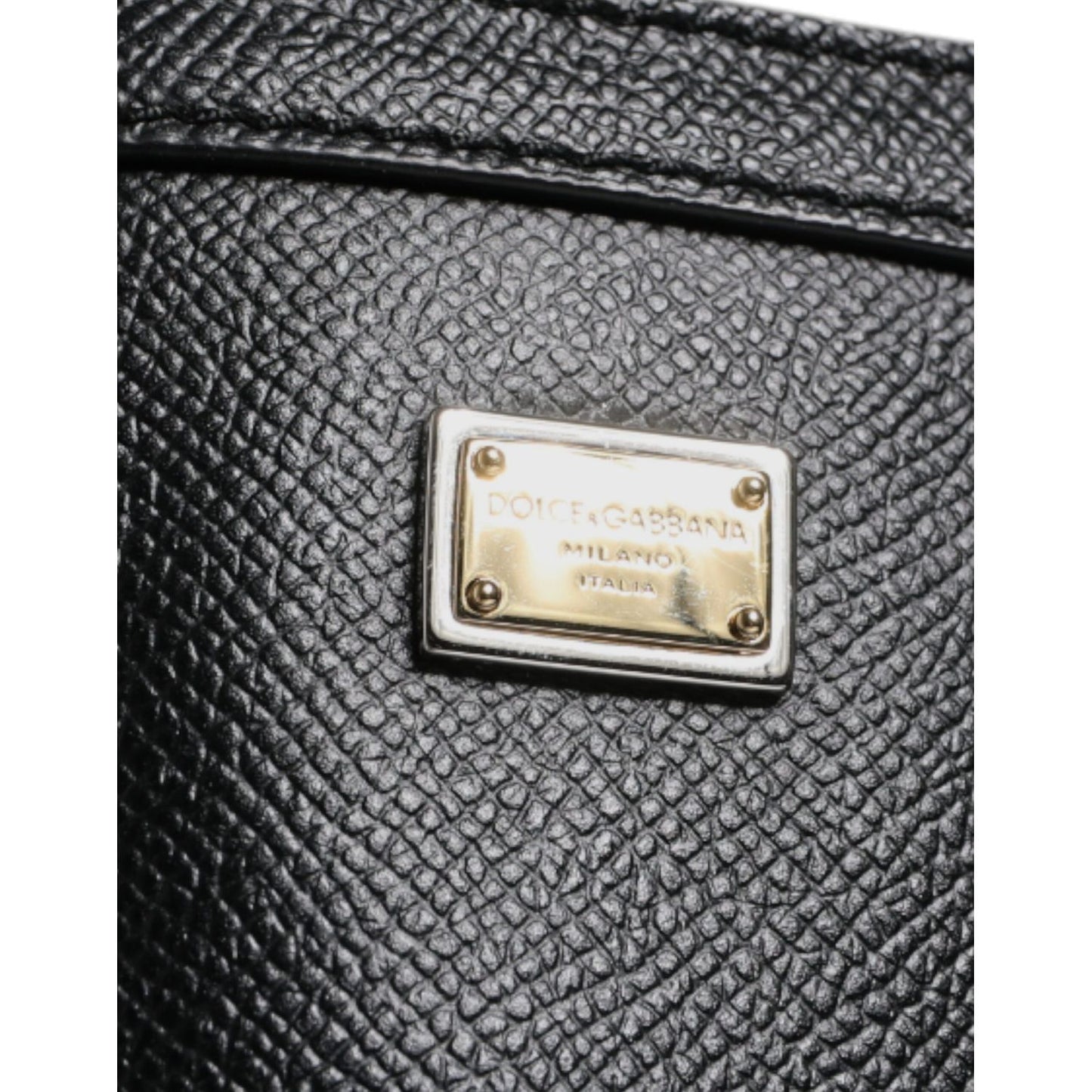 Dolce & Gabbana Black Leather Miss Escape Shopping Tote Bag