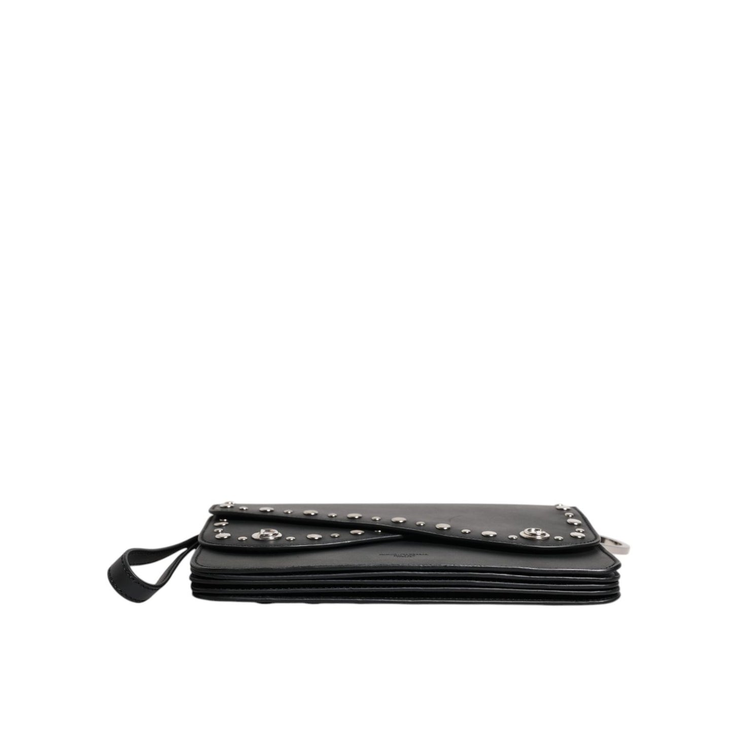 Dolce & Gabbana Black Small Leather Studded Shoulder Crossbody Bag