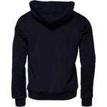 Dolce & Gabbana Blue Crown Cotton Hooded Sweatshirt Sweater