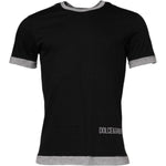 Dolce & Gabbana Black Logo Cotton Crew Neck Men Tee T-shirt