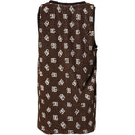 Dolce & Gabbana Brown Logo Monogram Cotton Crew Neck T-shirt