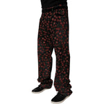 Dolce & Gabbana Black Cherry Cotton Straight Men Denim Jeans