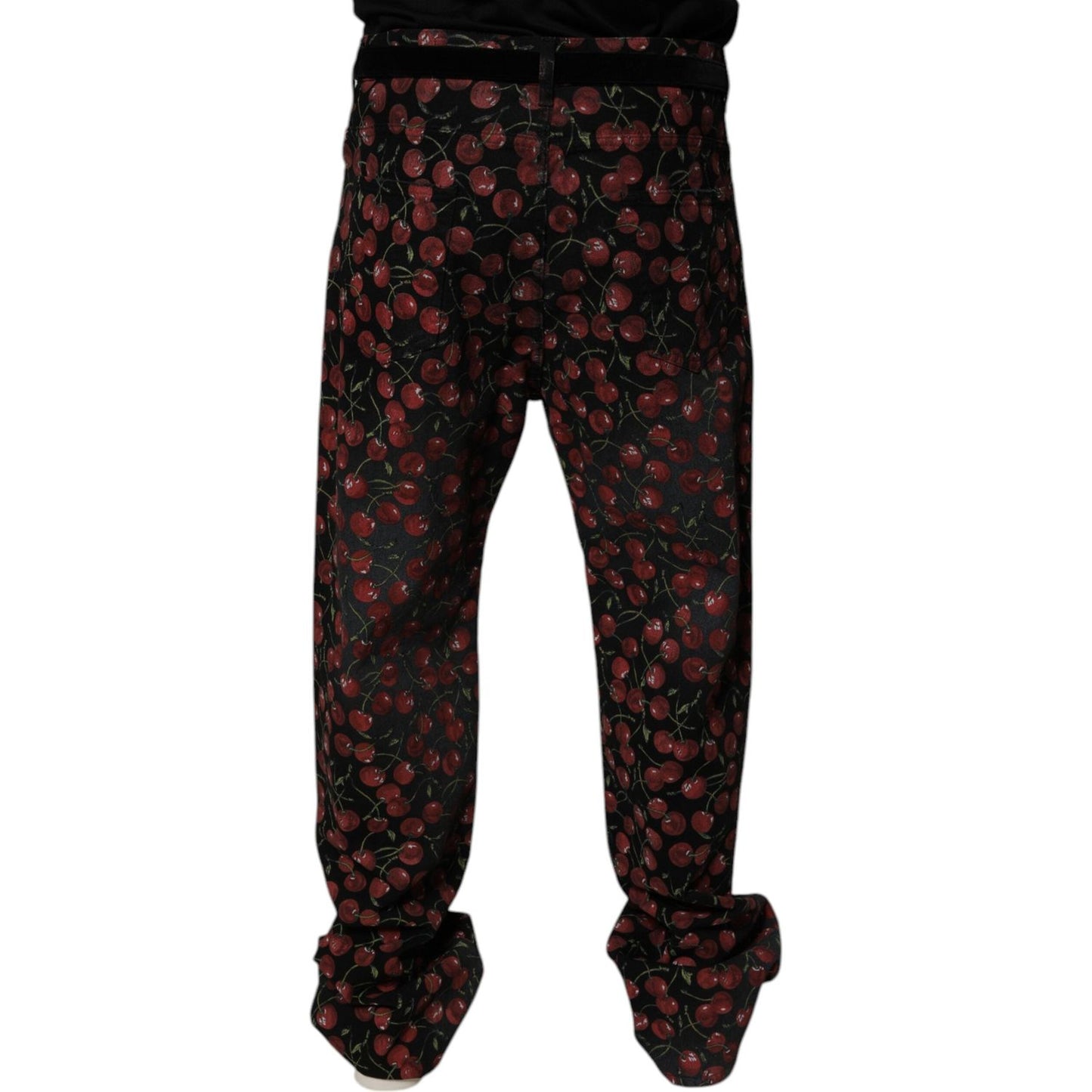 Dolce & Gabbana Black Cherry Cotton Straight Men Denim Jeans