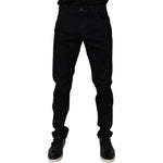 Dolce & Gabbana Black Cotton Stretch Slim Fit Men Denim Jeans