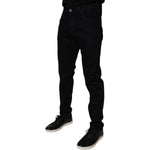 Dolce & Gabbana Black Cotton Stretch Slim Fit Men Denim Jeans