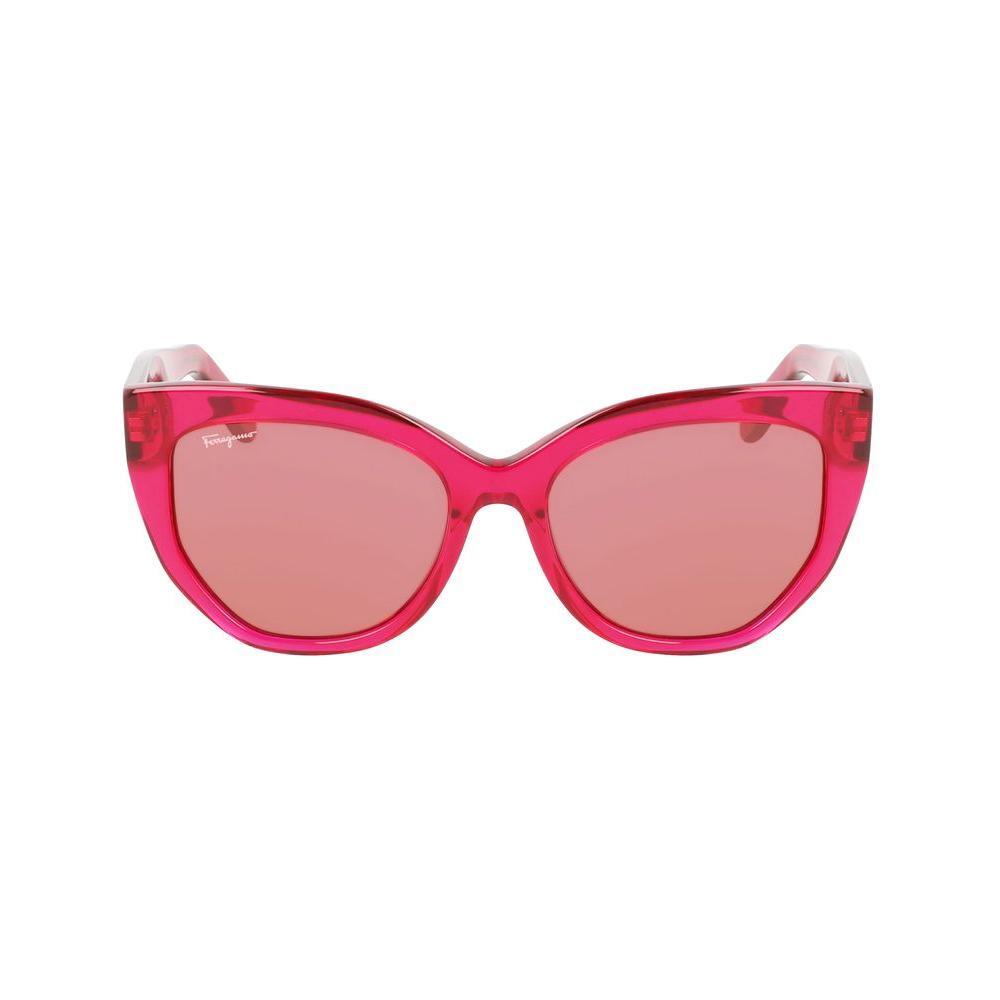 Ferragamo Red Acetate Sunglasses