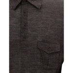 Corneliani Gray Wool Polo Shirt