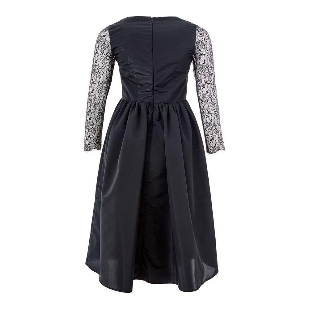 Lardini Elegant Black Polyester Dress LA-1149676-IT40|S