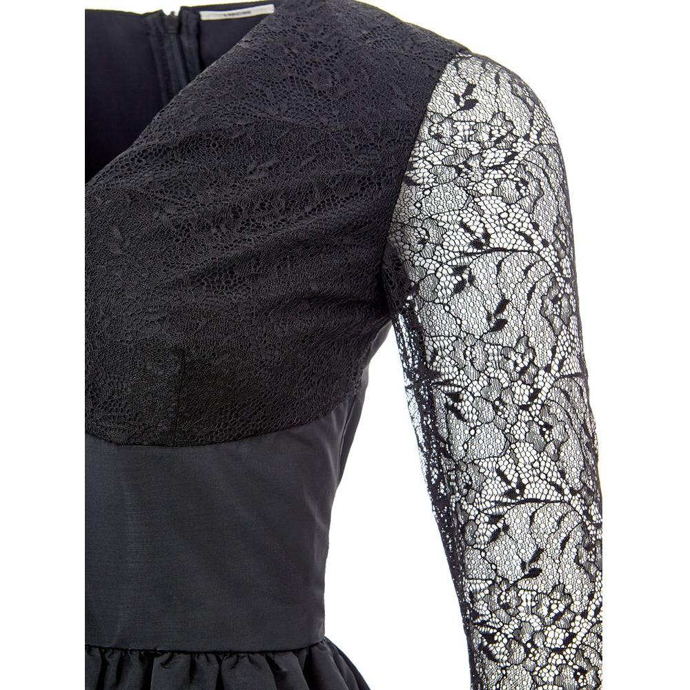 Lardini Elegant Black Polyester Dress LA-1149676-IT40|S