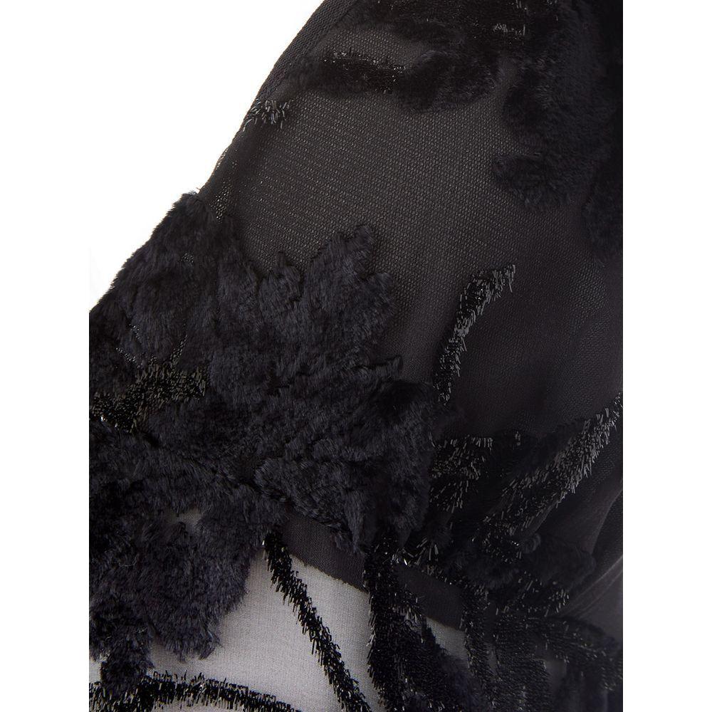 Lardini Elegant Black Viscose Dress LA-1157676-IT40|S