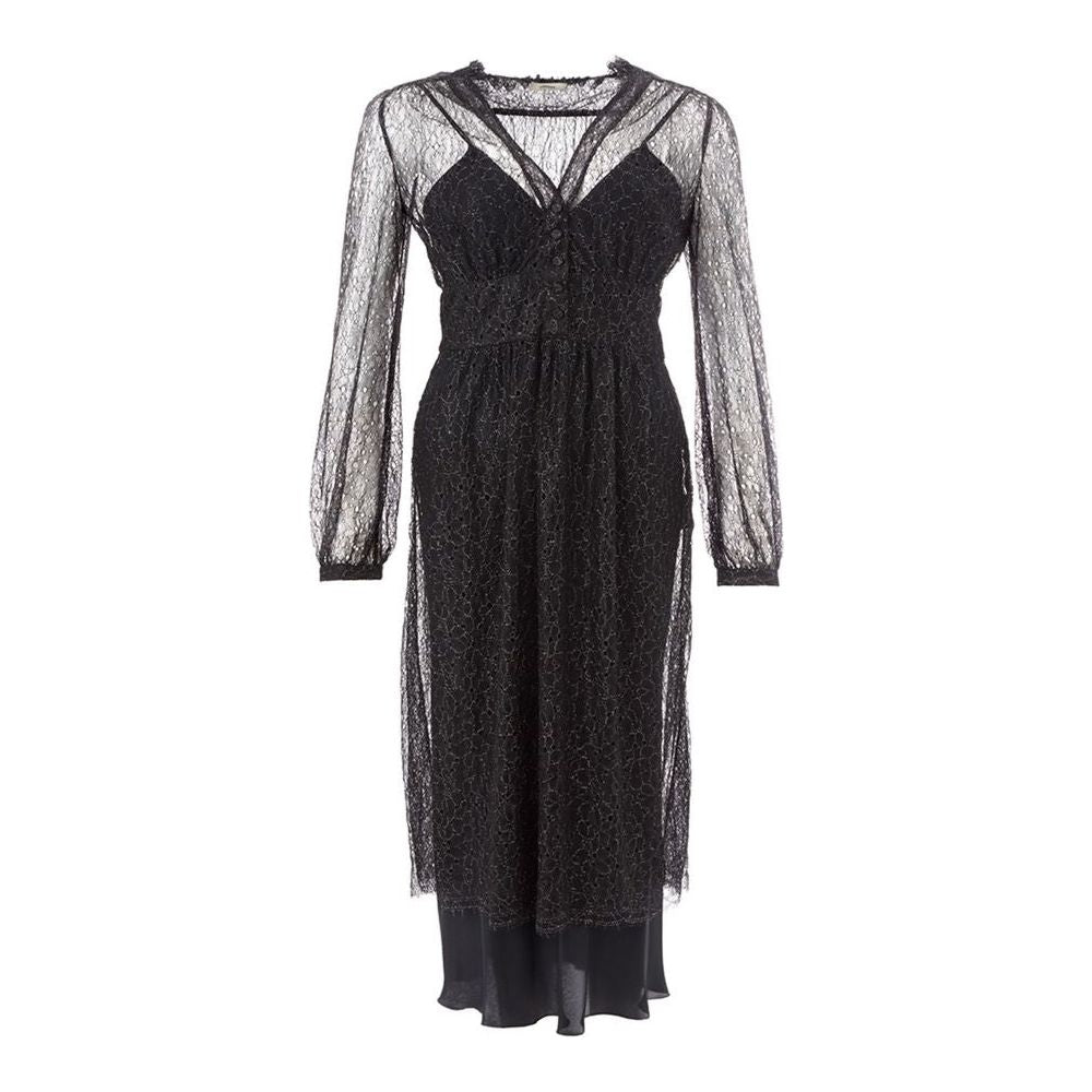 Lardini Elegant Black Nylon Dress LA-1155676-IT40|S
