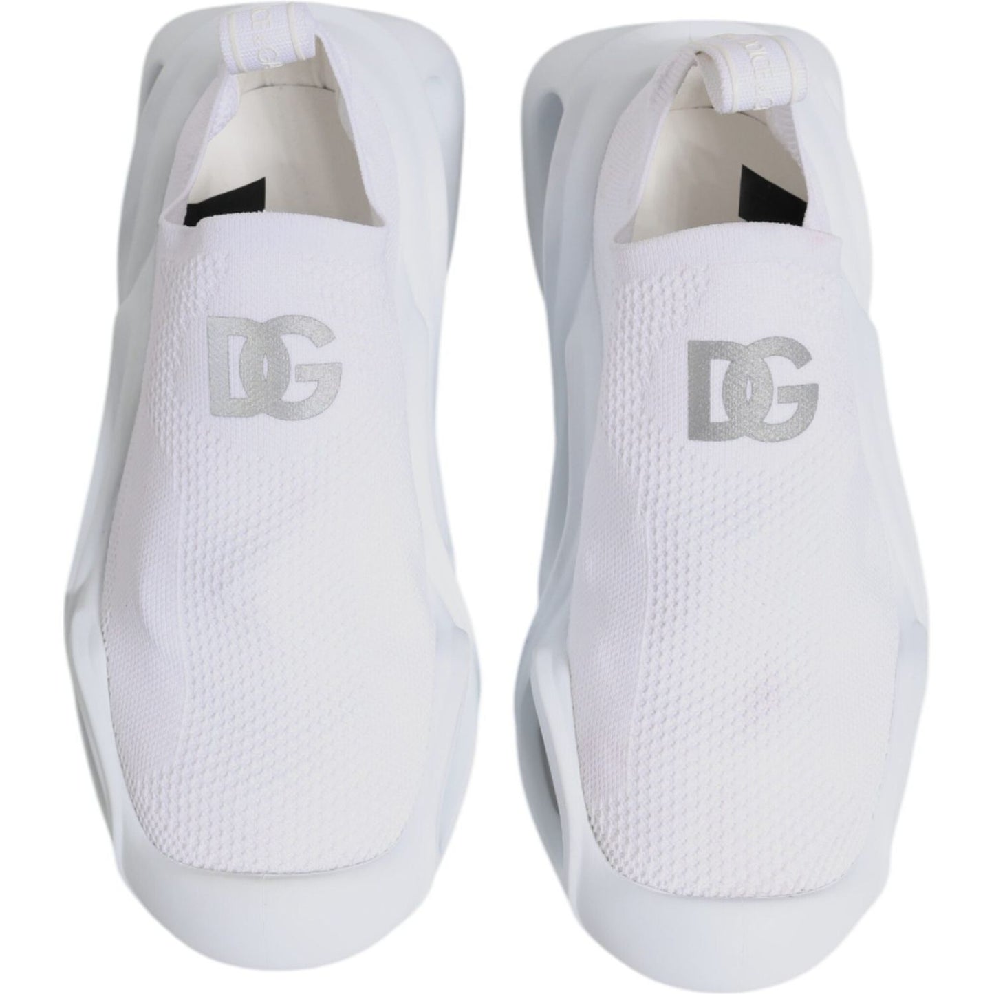 Dolce & Gabbana White Slip On Wave Low Top Sneakers Shoes LA12442-35