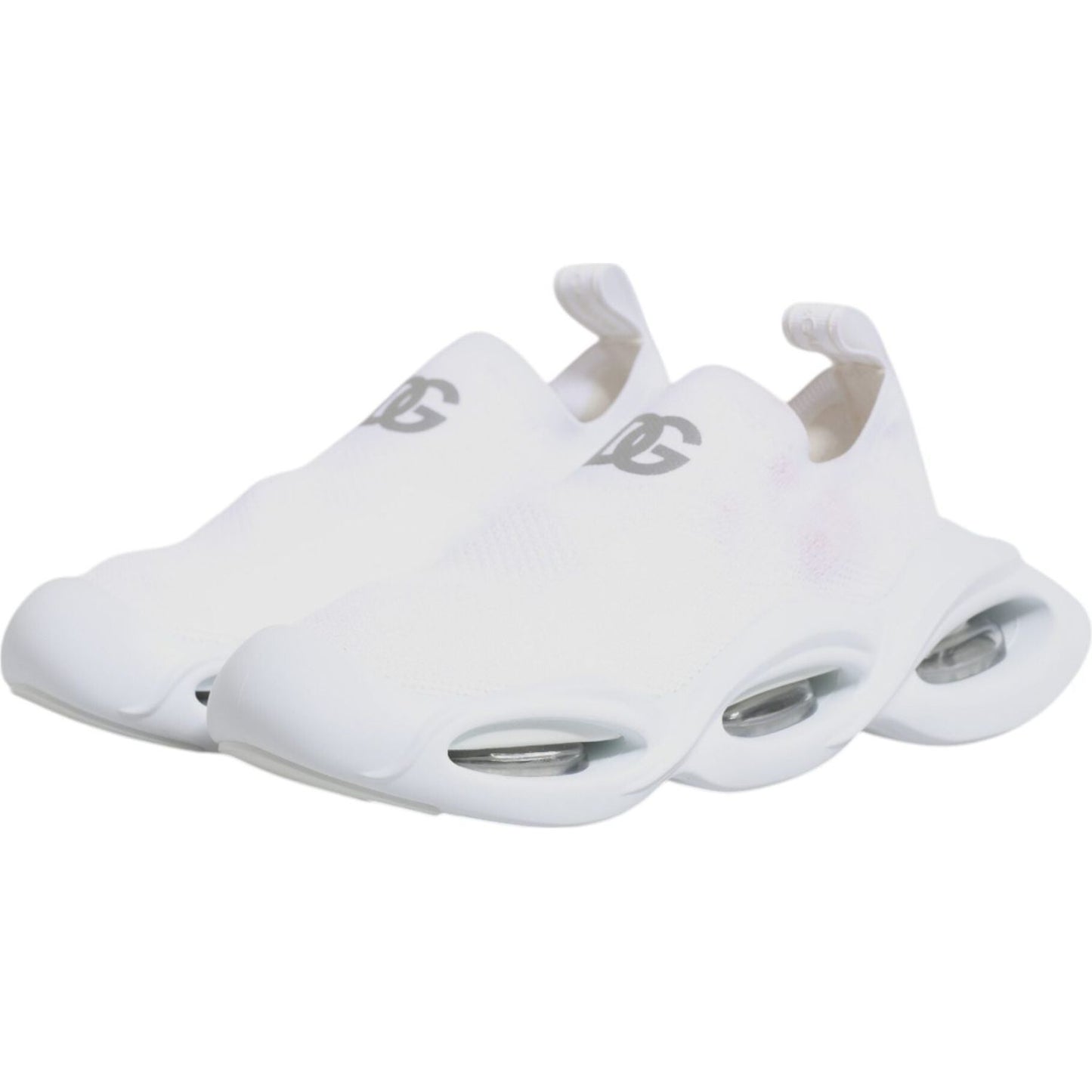 Dolce & Gabbana White Slip On Wave Low Top Sneakers Shoes LA12442-35