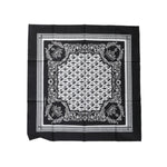 Dolce & Gabbana Black Logo Monogram Cotton Handkerchief Scarf MS7239