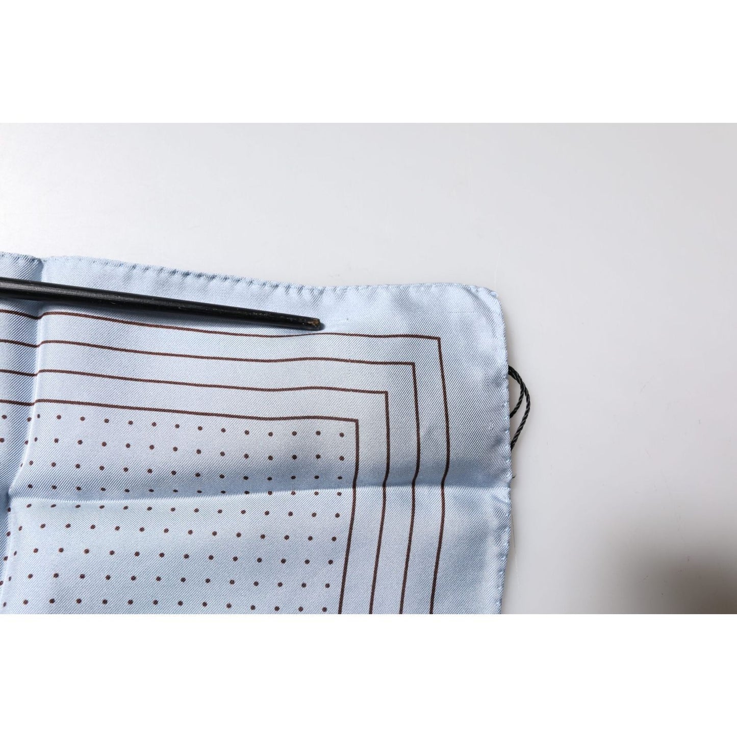 Dolce & Gabbana Sky Blue Polka Dots Square Handkerchief Scarf MS7321