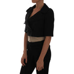 Dolce & Gabbana Black Short Croped Jacket Blazer TSH2409-36