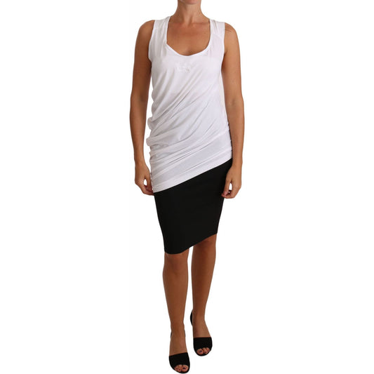 Cavalli White Top Tank CAVALLI T-Shirt Jersey