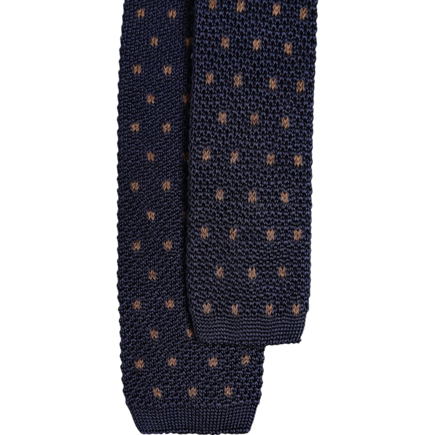 Dolce & Gabbana Blue Polka Dot Silk Adjustable Necktie Tie KRA3477