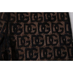 Dolce & Gabbana Black Logo Monogram Cropped Tights Underwear