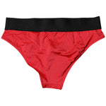 Dolce & Gabbana Red Nylon Stretch Mid Waist Panty Underwear BIK1993-2