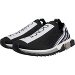 Dolce & Gabbana Black White Slip On Sorrento Sneakers Shoes MV7053-40
