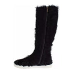 Dolce & Gabbana Black Xiangao Lamb Fur Leather Boots Shoes LA2101-36