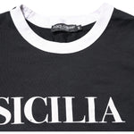 Dolce & Gabbana Black Sicilia Crew Neck Short Sleeve T-shirt