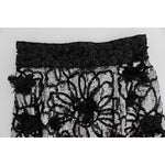 Dolce & Gabbana Black Crystal Sequined Mini Shorts SIG20108-1