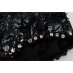Dolce & Gabbana Black Crystal Sequined Mini Shorts SIG20108-1