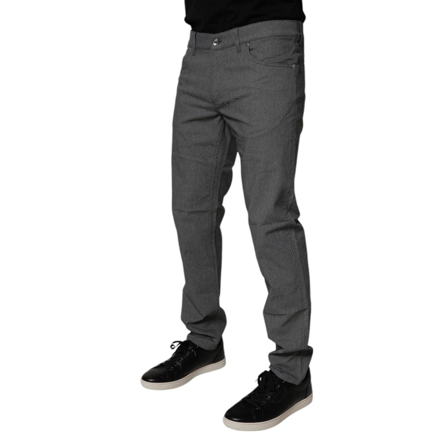 Dolce & Gabbana Gray Cotton Stretch Skinny Denim Jeans PAN75206-52