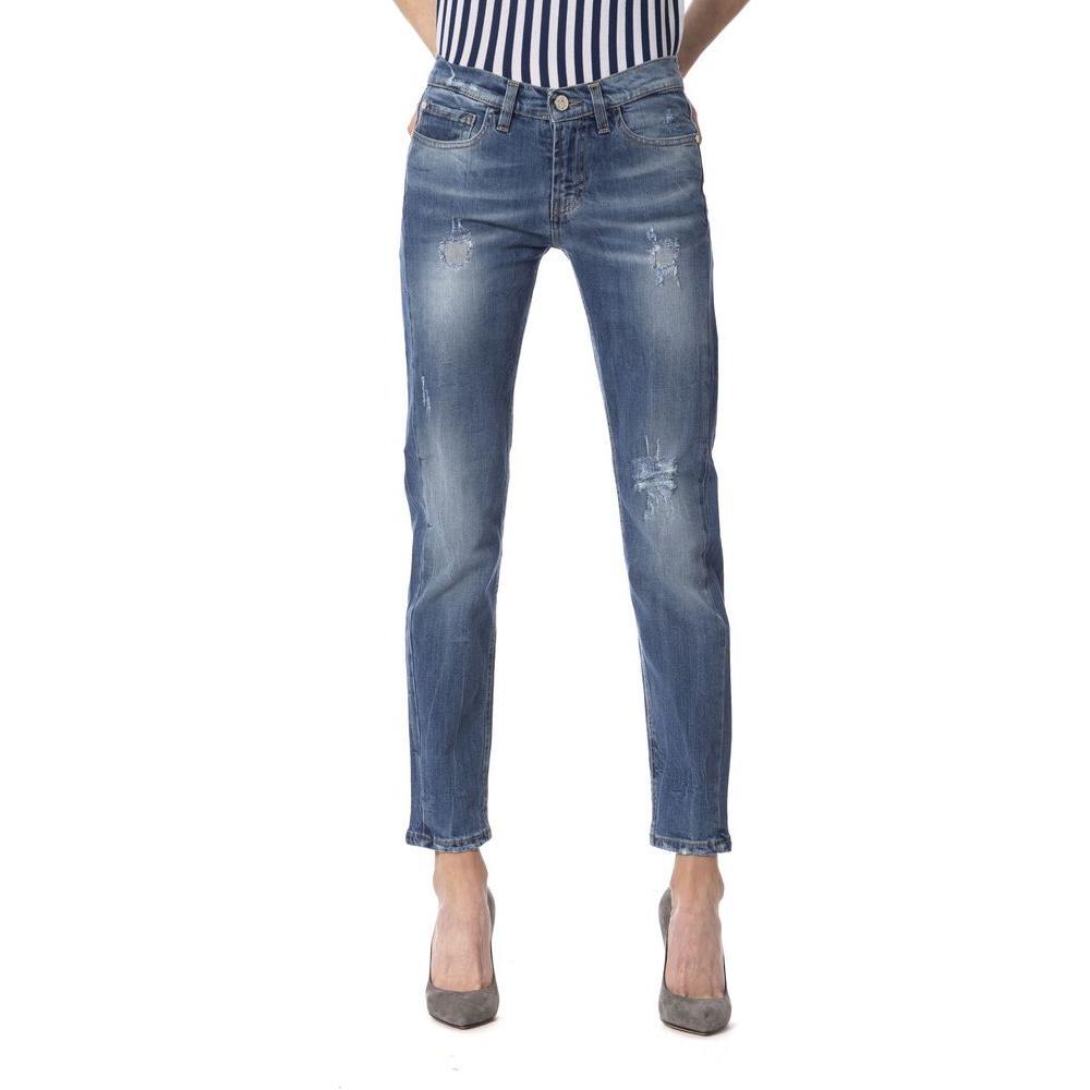 Frankie Morello Blue Other Fibres Women Jeans