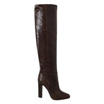 Dolce & Gabbana Brown Exotic Leather Heels High Boots Shoes LA9036-41