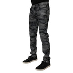 Dolce & Gabbana Gray Tie Dye Cotton Skinny Men Denim Jeans PAN75188-48