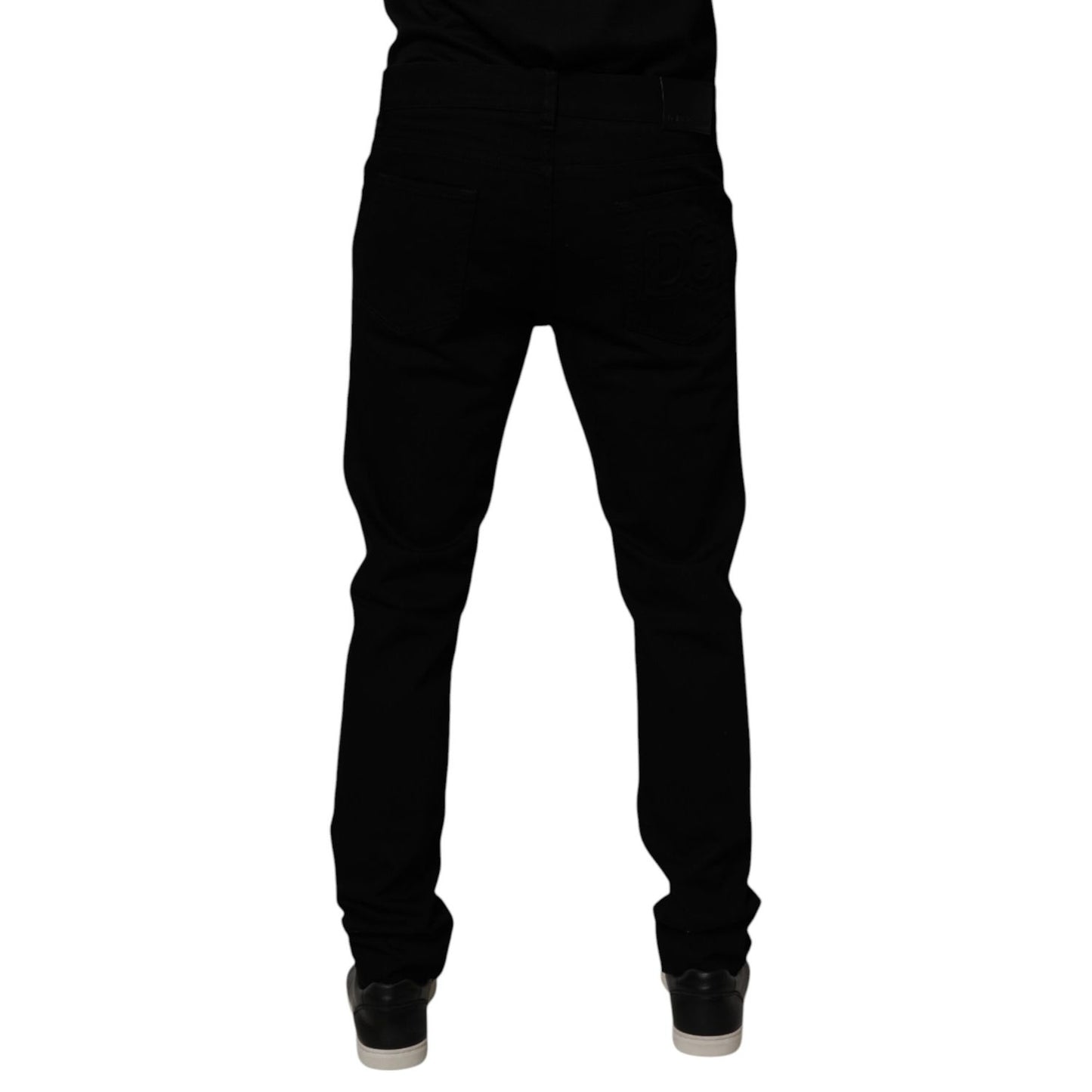 Dolce & Gabbana Black Cotton Stretch Slim Fit Men Denim Jeans PAN75191-52