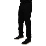 Dolce & Gabbana Black Cotton Men Skinny Dress Formal Pants PAN75198-54