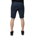 Dolce & Gabbana Blue Cotton Mid Waist Men Bermuda Shorts PAN75719-54