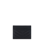 Saint Laurent Black Leather Card Holder