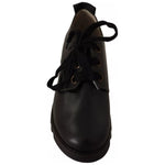 FLY LONDON Black Leather Low Top Lace Up Women Oxford Shoes