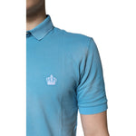 Dolce & Gabbana Blue Cotton Crown Collared Men Polo T-shirt